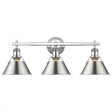  3306-BA3 CH-PW - Orwell CH 3 Light Bath Vanity in Chrome with Pewter shades
